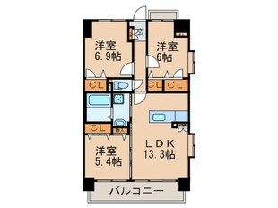 ルシール筑紫通りの物件間取画像